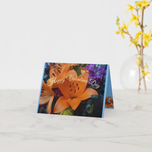 Valentijnsdag-kaart Kaart (Gele Bloem)