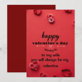 Valentijnsdag-kaart Kaart (Voorkant / Achterkant)