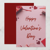 Valentijnsdag-kaart Kaart (Voorkant / Achterkant)