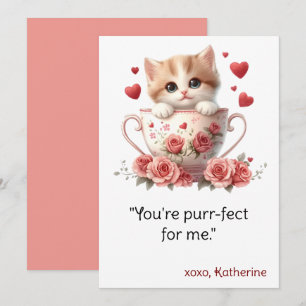 Valentijnsdag kaart, kattenliefhebber kaart, grapp feestdagenkaart