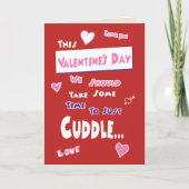 Valentijnsdag Kaart knuffel (Voorkant)