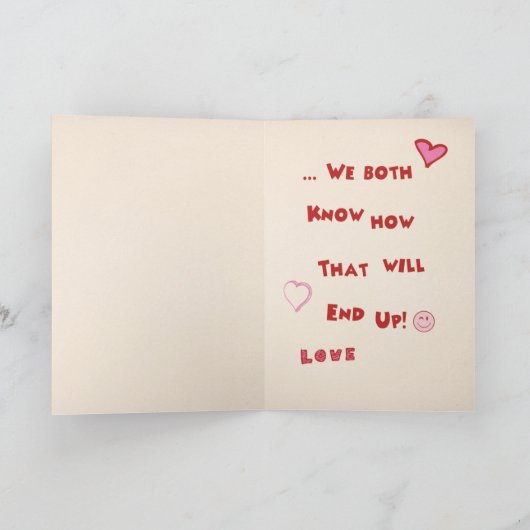 Valentijnsdag Kaart knuffel (Binnen)