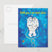 Valentijnsdag Kaart Loving Astronauts Paar (Voorkant / Achterkant)