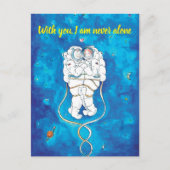 Valentijnsdag Kaart Loving Astronauts Paar (Voorkant)