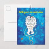 Valentijnsdag Kaart Loving Astronauts Paar (Voorkant / Achterkant)