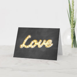 Valentijnsdag Kaart Marquee Lichten/krijt