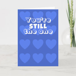 Valentijnsdag kaart met blauwe harten van Jo Afbee