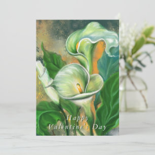 Valentijnsdag Kaart met Calla Lily Flowers