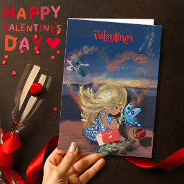 Valentijnsdag kaart met denk aan jou