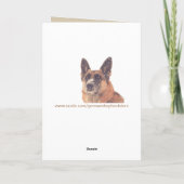 Valentijnsdag Kaart met Duitse Herder (Achterkant)