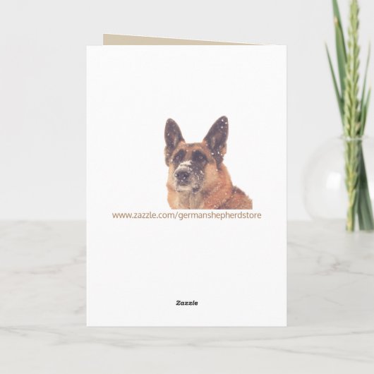 Valentijnsdag Kaart met Duitse Herder (Achterkant)