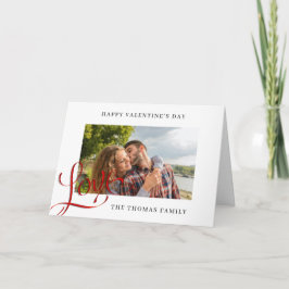 Valentijnsdag Kaart met liefde kalligrafie