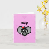 Valentijnsdag kaart met Miki de Muis (Gele Bloem)