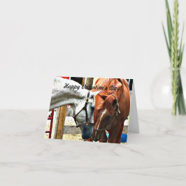 Valentijnsdag Kaart met paarden