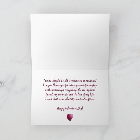 Valentijnsdag kaart met twee Waterverven harten (Binnen)