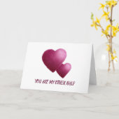 Valentijnsdag kaart met twee Waterverven harten (Gele Bloem)