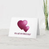 Valentijnsdag kaart met twee Waterverven harten (Voorkant)