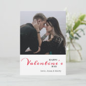 Valentijnsdag Kaart met Valentijns  script (Staand voorkant)