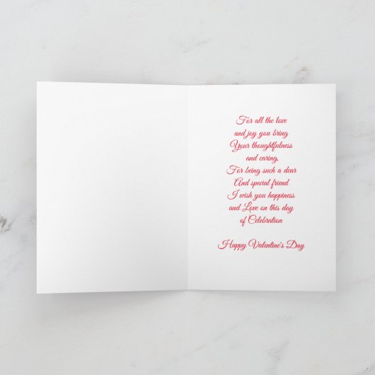 Valentijnsdag Kaart-Mijn speciale vriend Feestdagen Kaart (Binnen)
