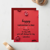 Valentijnsdag-kaart Notitiekaartje (Voorkant / Achterkant in situ)