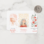 Valentijnsdag kaart notitiekaartje (Voorkant / Achterkant in situ)
