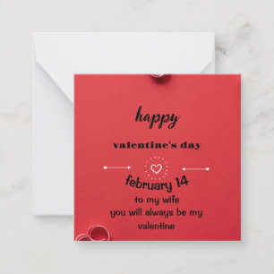 Valentijnsdag-kaart Notitiekaartje