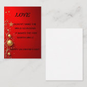 Valentijnsdag-kaart Notitiekaartje (Voorkant / Achterkant)