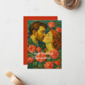 Valentijnsdag kaart notitiekaartje (Voorkant / Achterkant in situ)