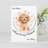  Valentijnsdag kaart Poedel (Staand voorkant)