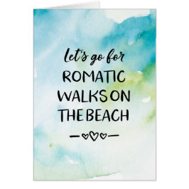 Valentijnsdag kaart, romantische wandelingen op he