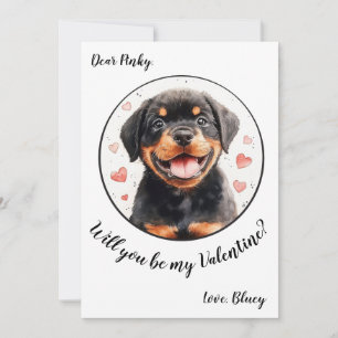  Valentijnsdag kaart Rottweiler