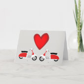 Valentijnsdag Kaart Scooter Liefde (Voorkant)