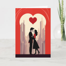Valentijnsdag Kaart - Stedelijk Paar