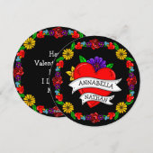 Valentijnsdag kaart t | Tattoo stijl kunst    (Voorkant / Achterkant)