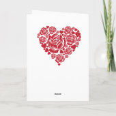 Valentijnsdag Kaart van Drakenkruis van het Loving (Achterkant)