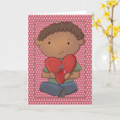 Valentijnsdag Kaart van Young Boy naar Vriendin (Gele Bloem)