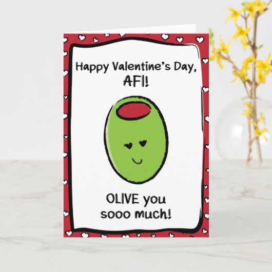 Valentijnsdag Kaart voor AFI (Gele Bloem)
