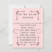 Valentijnsdag kaart voor een enkele vriend (Voorkant)