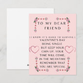 Valentijnsdag kaart voor een enkele vriend (Voorkant / Achterkant)