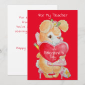 Valentijnsdag-kaart voor een goede leraar feestdagenkaart (Voorkant / Achterkant)