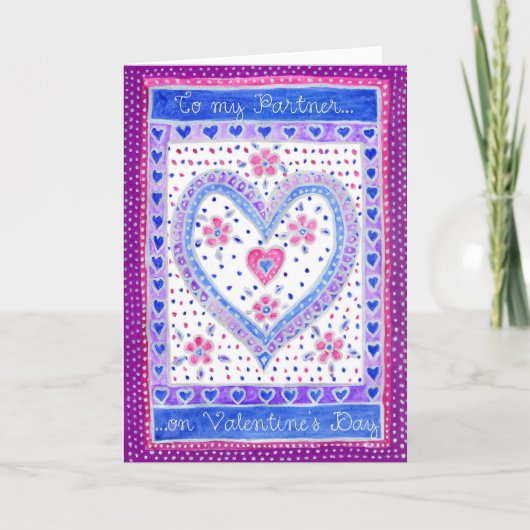 Valentijnsdag Kaart voor een partner (Voorkant)