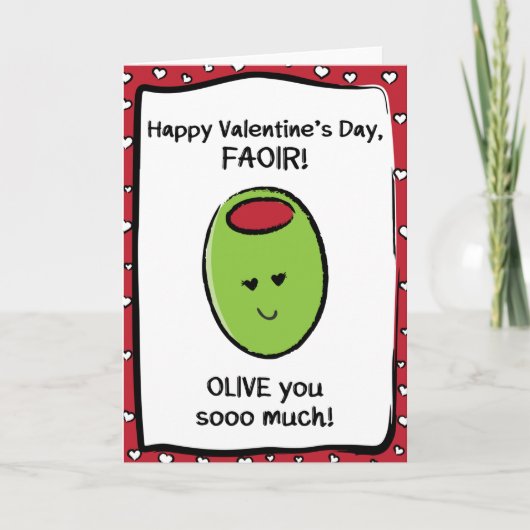 Valentijnsdag Kaart voor Faoir (Voorkant)