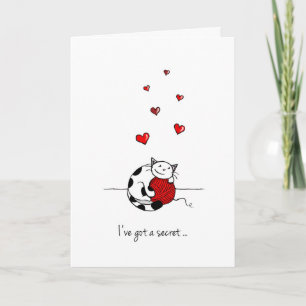 Valentijnsdag Kaart voor Geheime Liefde - Schattig