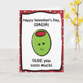 Valentijnsdag Kaart voor Giagiá (Gele Bloem)