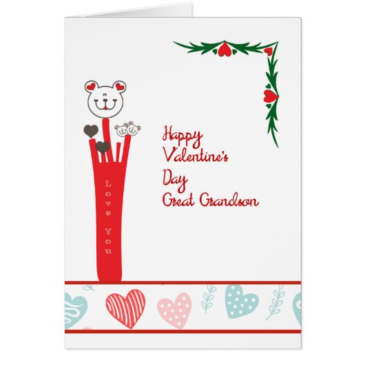 Valentijnsdag Kaart voor Grootzoon (Voorkant)