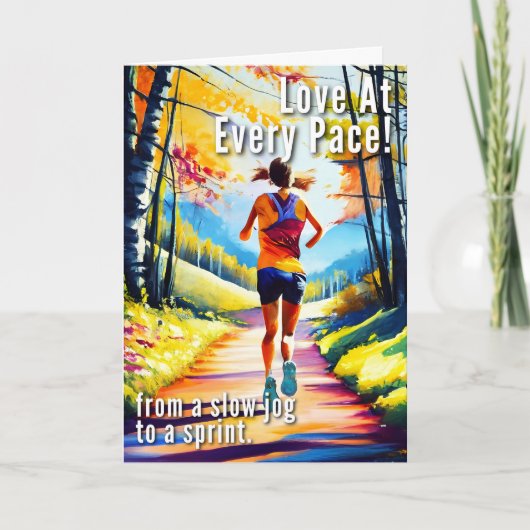 Valentijnsdag Kaart voor hardlopers (Voorkant)