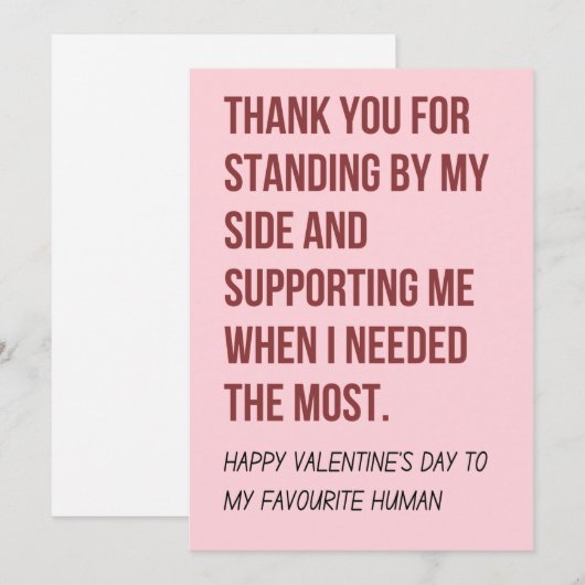 Valentijnsdag kaart voor hem en haar (Voorkant / Achterkant)