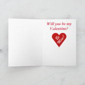 Valentijnsdag kaart voor kattenliefhebbers en cowb (Binnen)