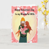 Valentijnsdag Kaart voor kinderhart en -bloemen (Gele Bloem)