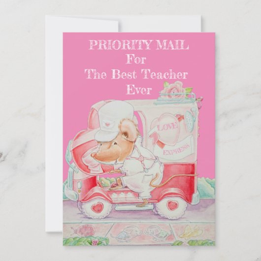 Valentijnsdag-kaart voor leraar feestdagenkaart (Voorkant)